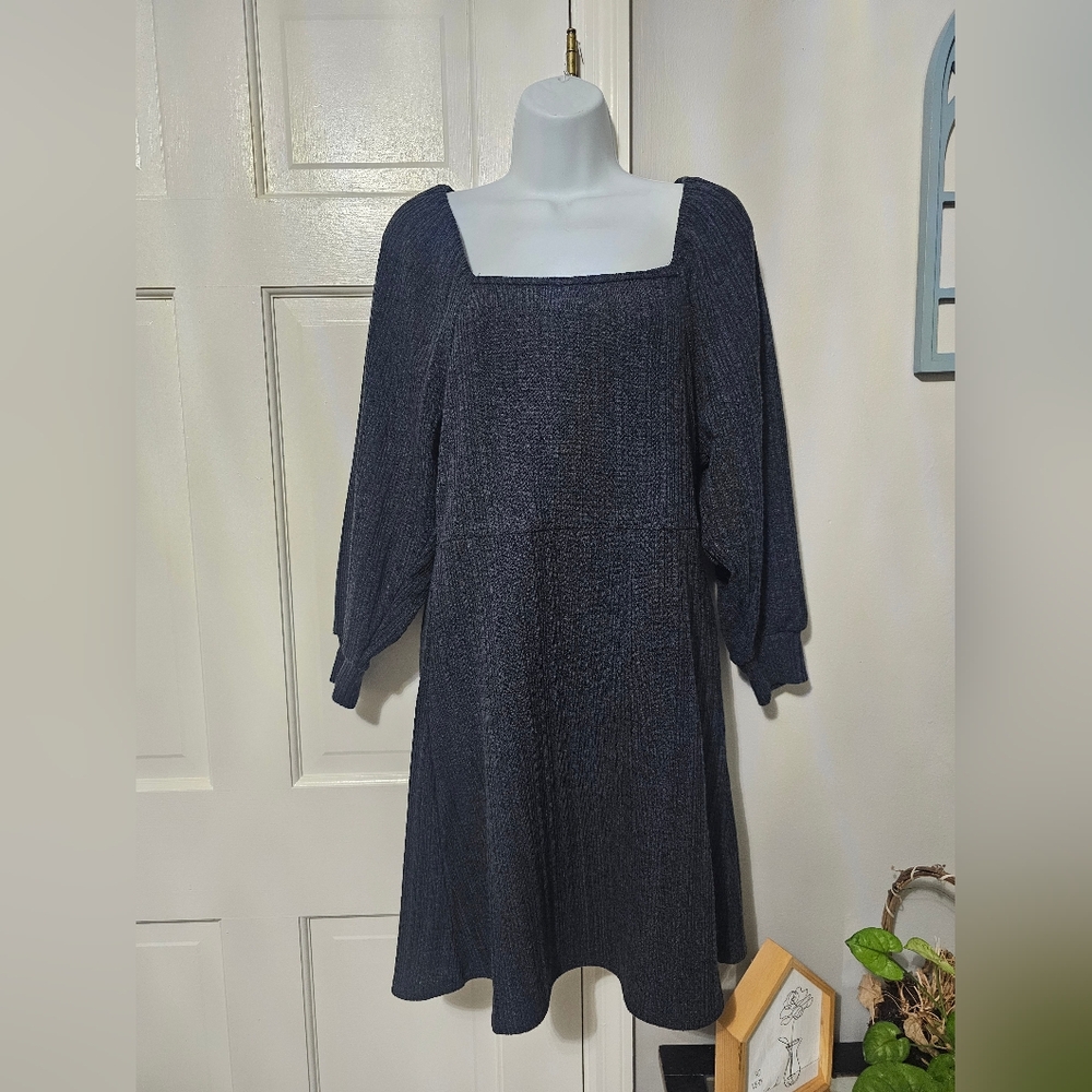 Wrangler Gray and White Bishop Sleeve Sundress